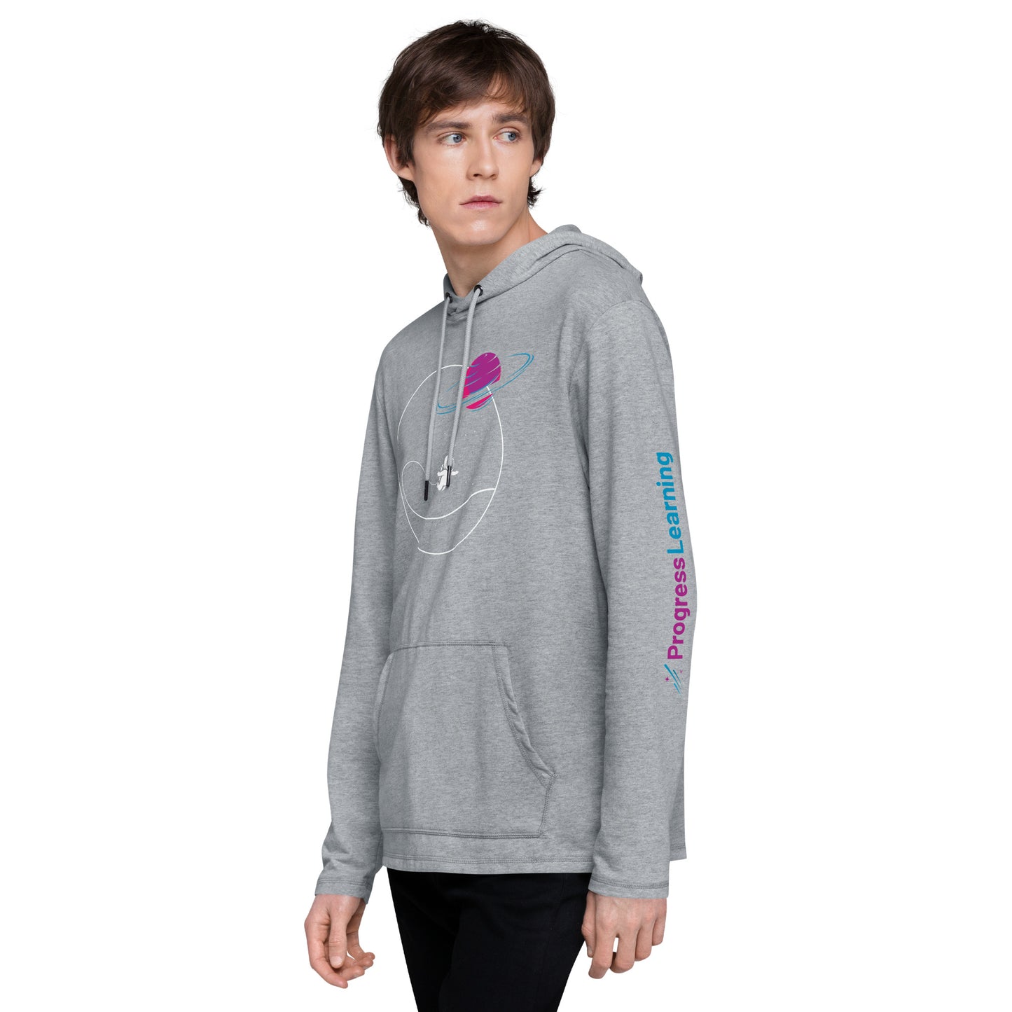 [Progress Learning] Unisex Lightweight Hoodie, Logo on Sleeve